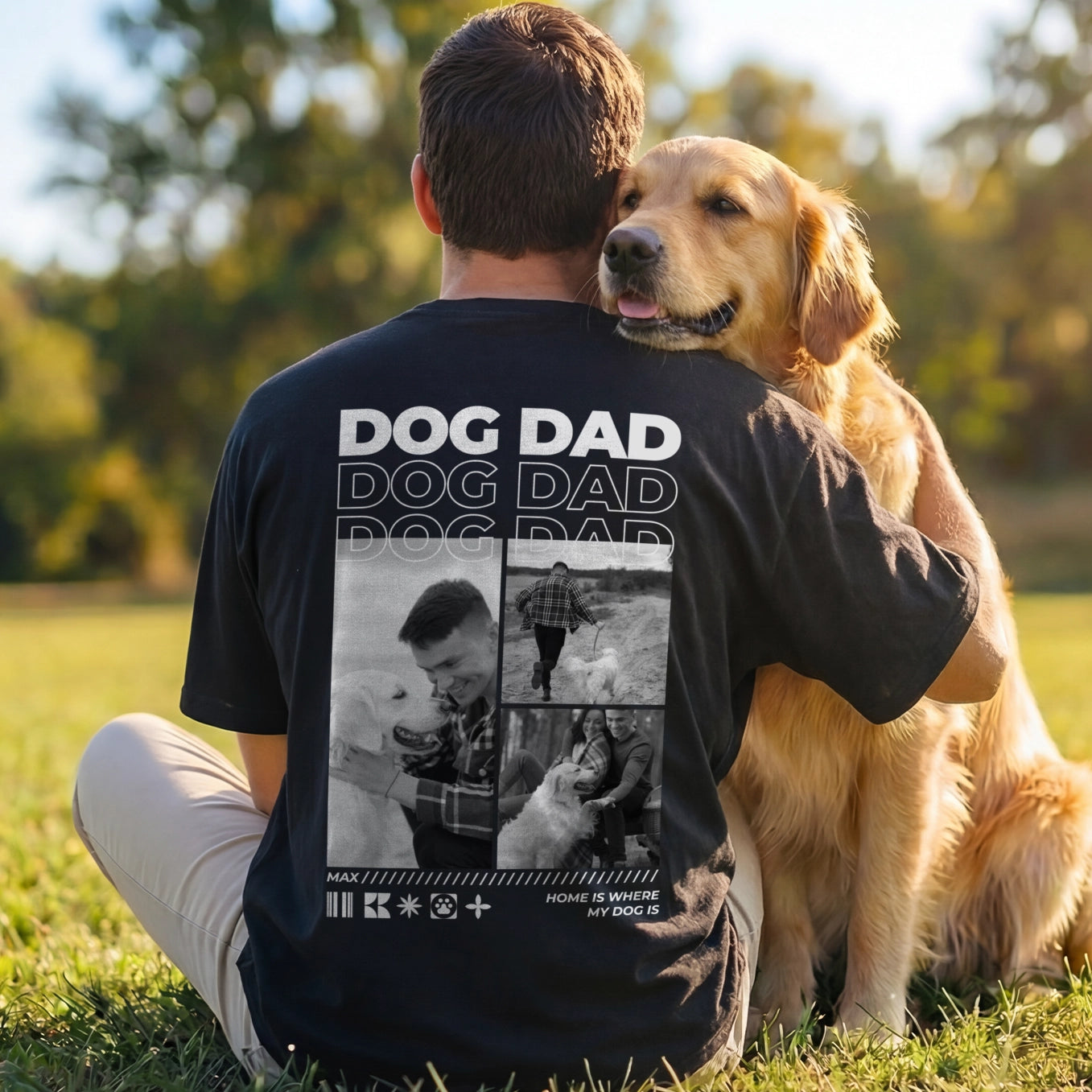 Personalisiertes Oversized T-Shirt "Dog Dad"