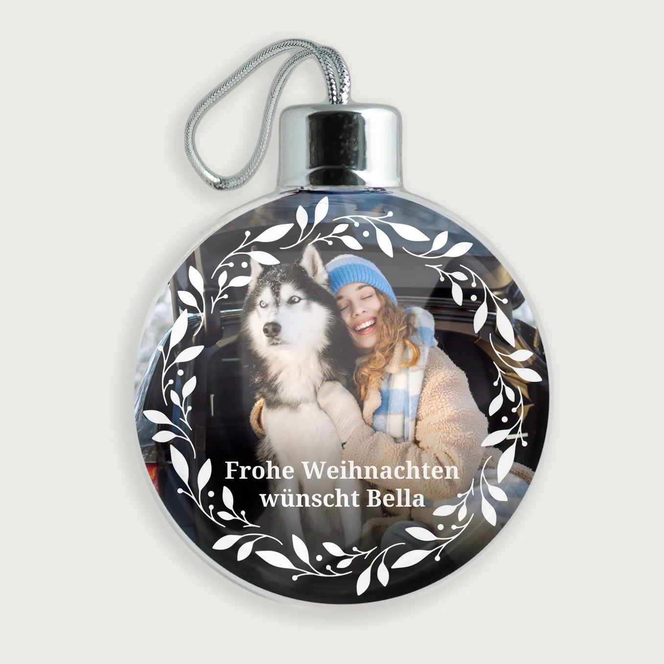 Personalisierte Christbaumkugel "Kranz" - heybalu