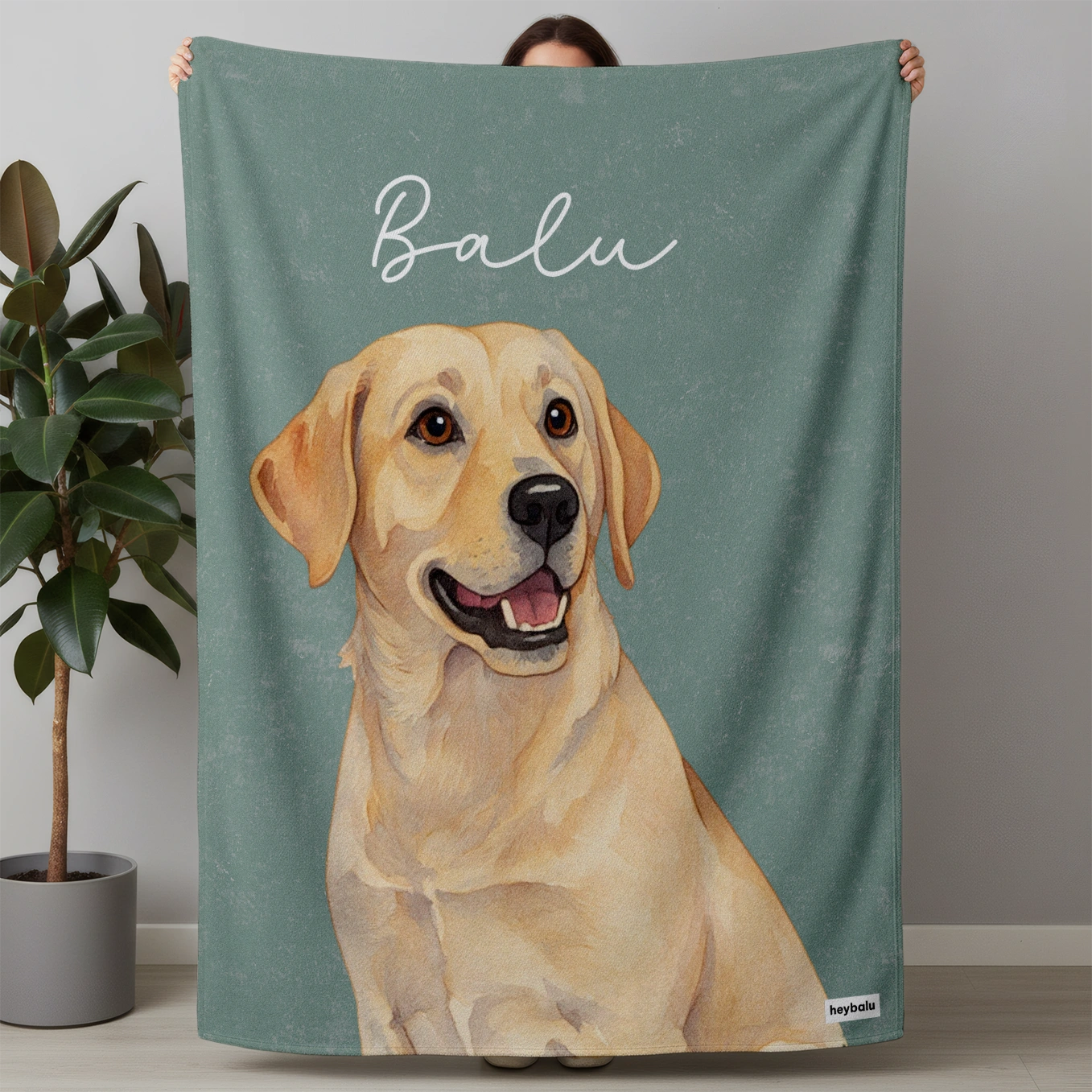 Personalisierte Decke Hund "Portrait"