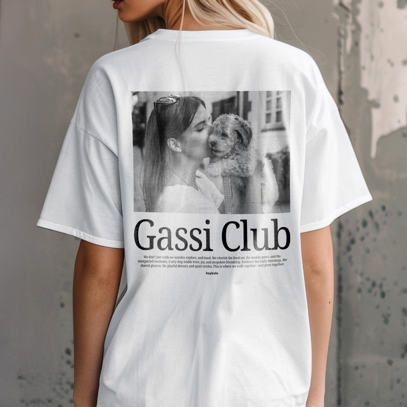 Personalisiertes Oversized Shirt Retro "Gassi Club"