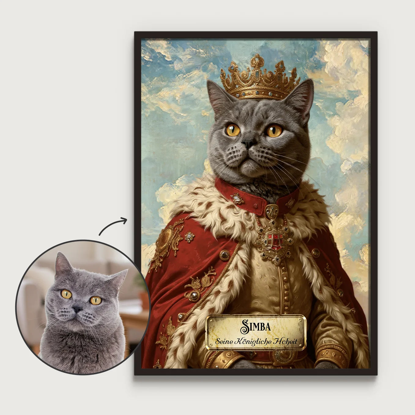 Personalisiertes Katzen-Poster "Royal"