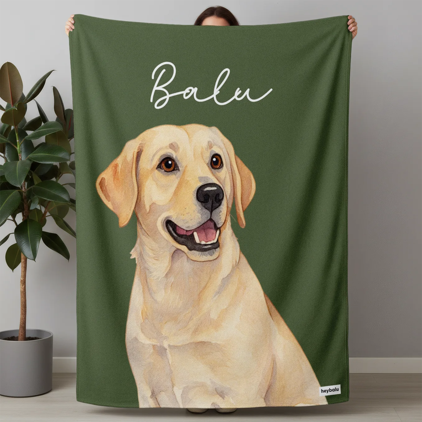 Personalisierte Decke Hund "Portrait"