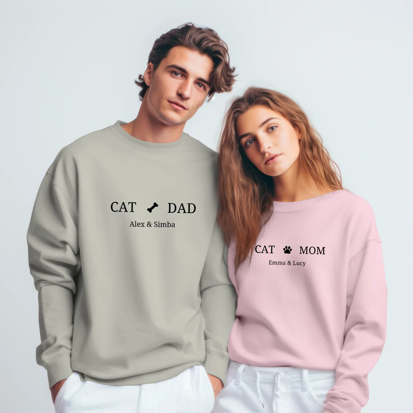 Personalisierter Sweater "Cat Dad"