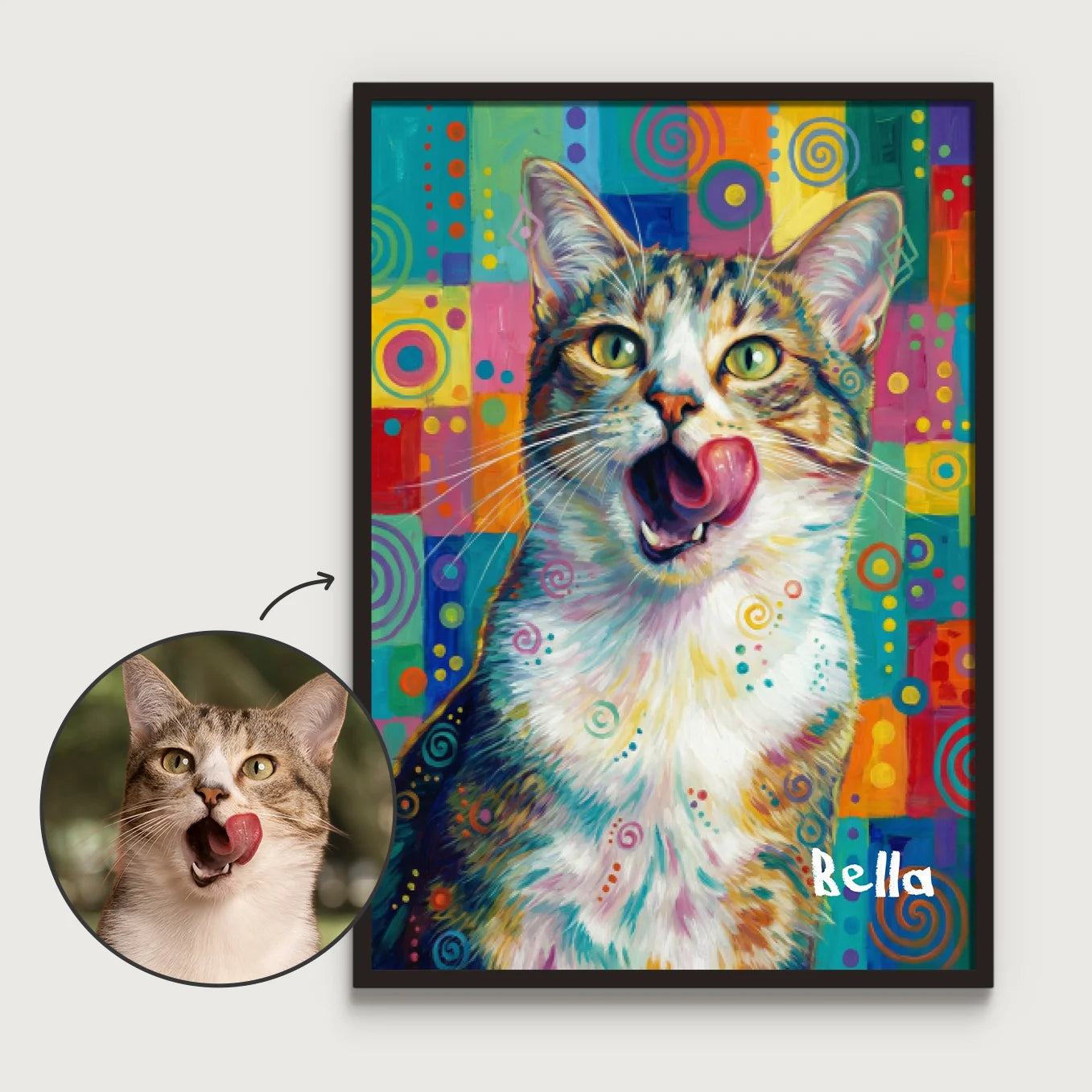 Personalisiertes Poster Katze "Pop Art"