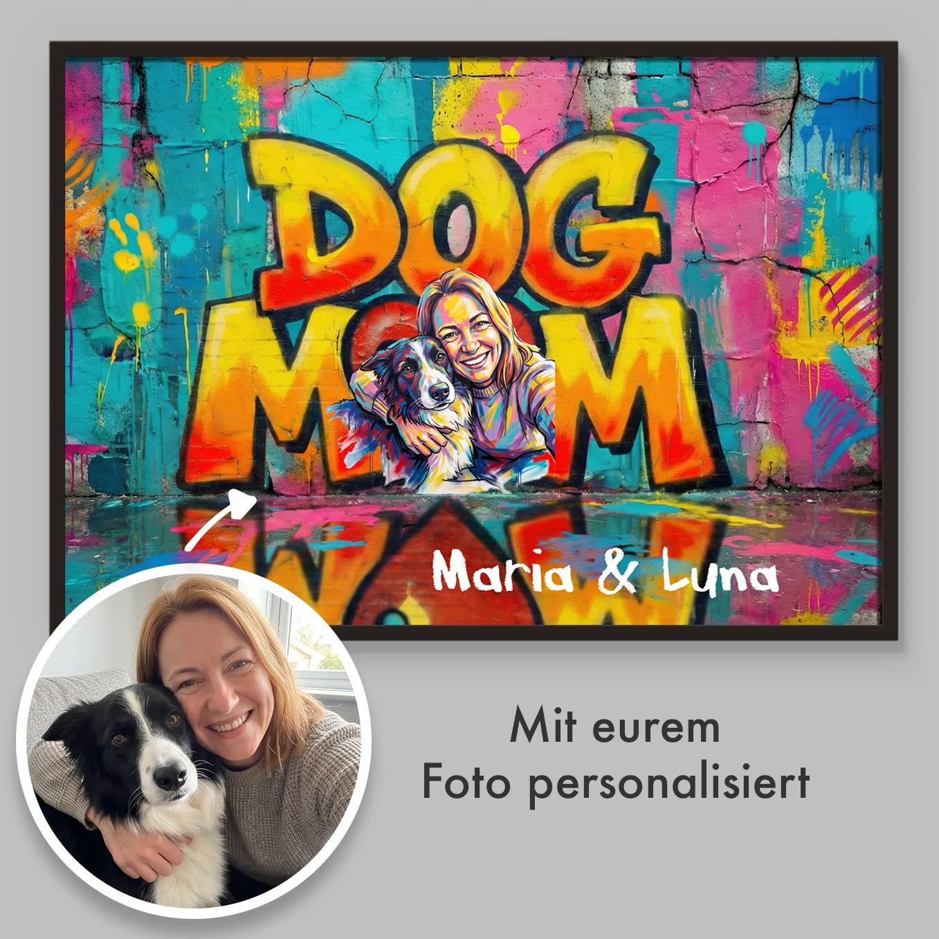 Personalisiertes Poster "Dog Mom LOVE"