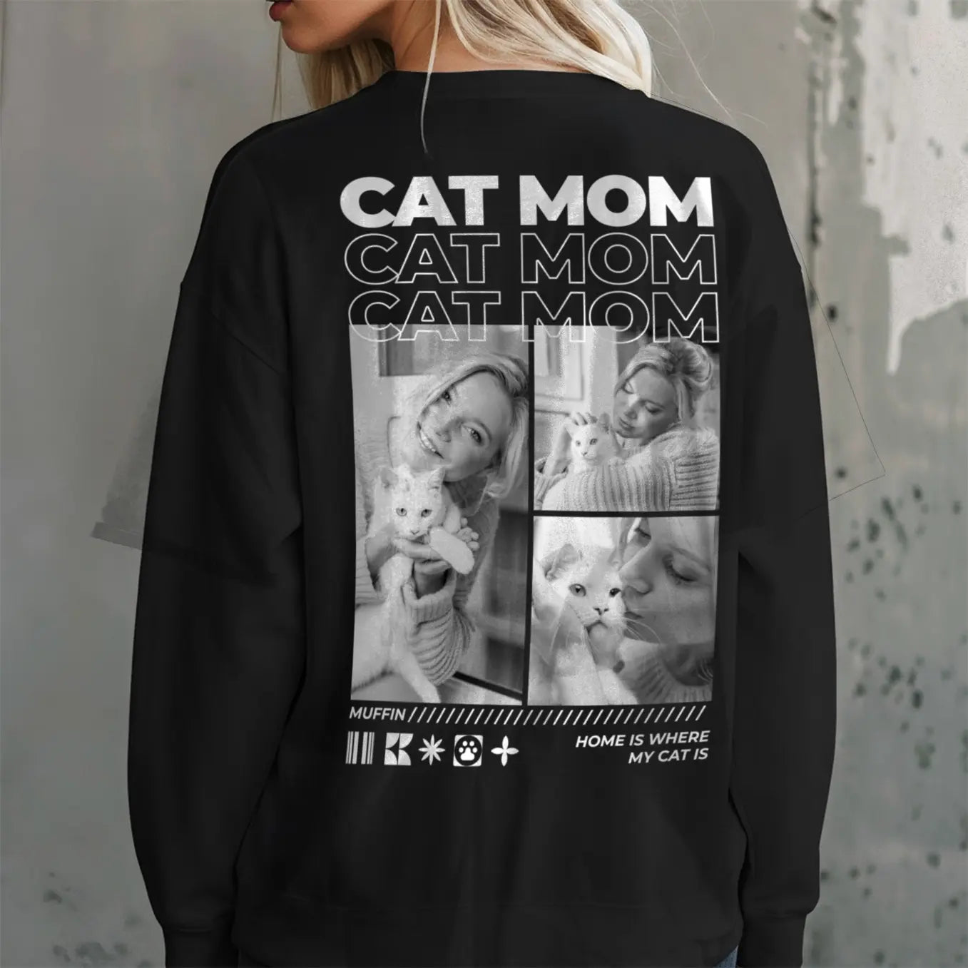 Personalisierter Sweater "Cat Mom"