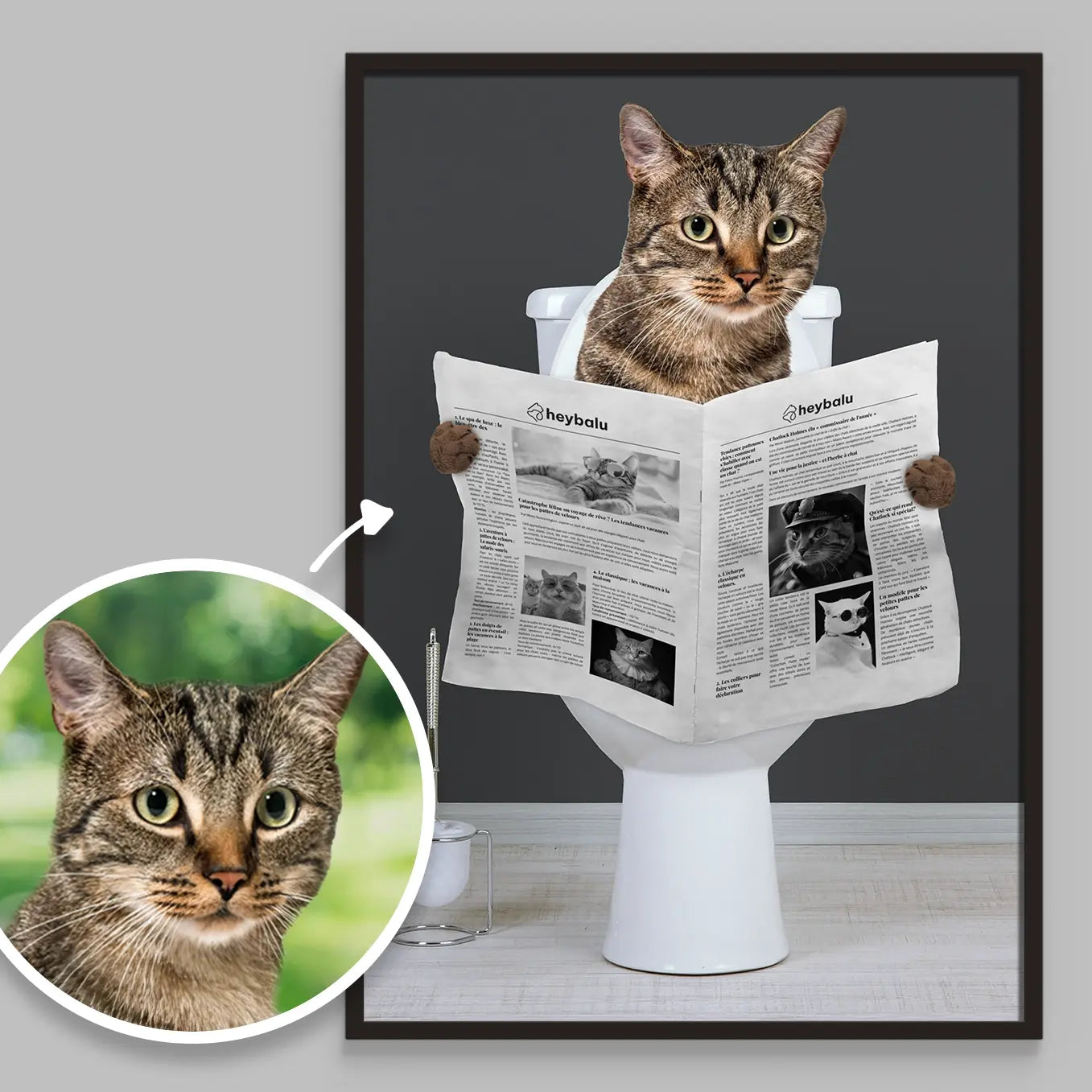 Personalisiertes Poster Katze "Wichtige Sitzung"