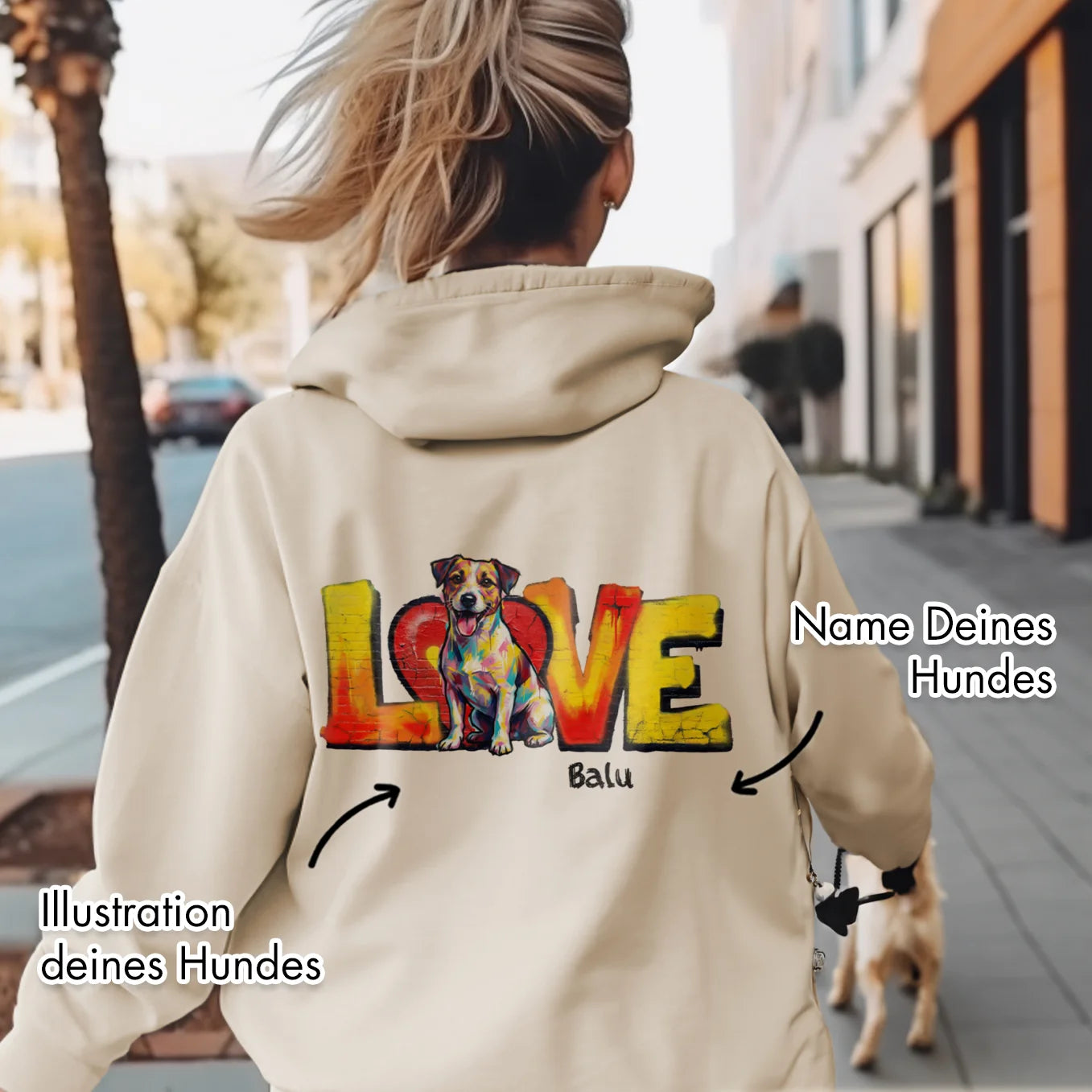 Personalisierter Haustier-Hoodie "LOVE"