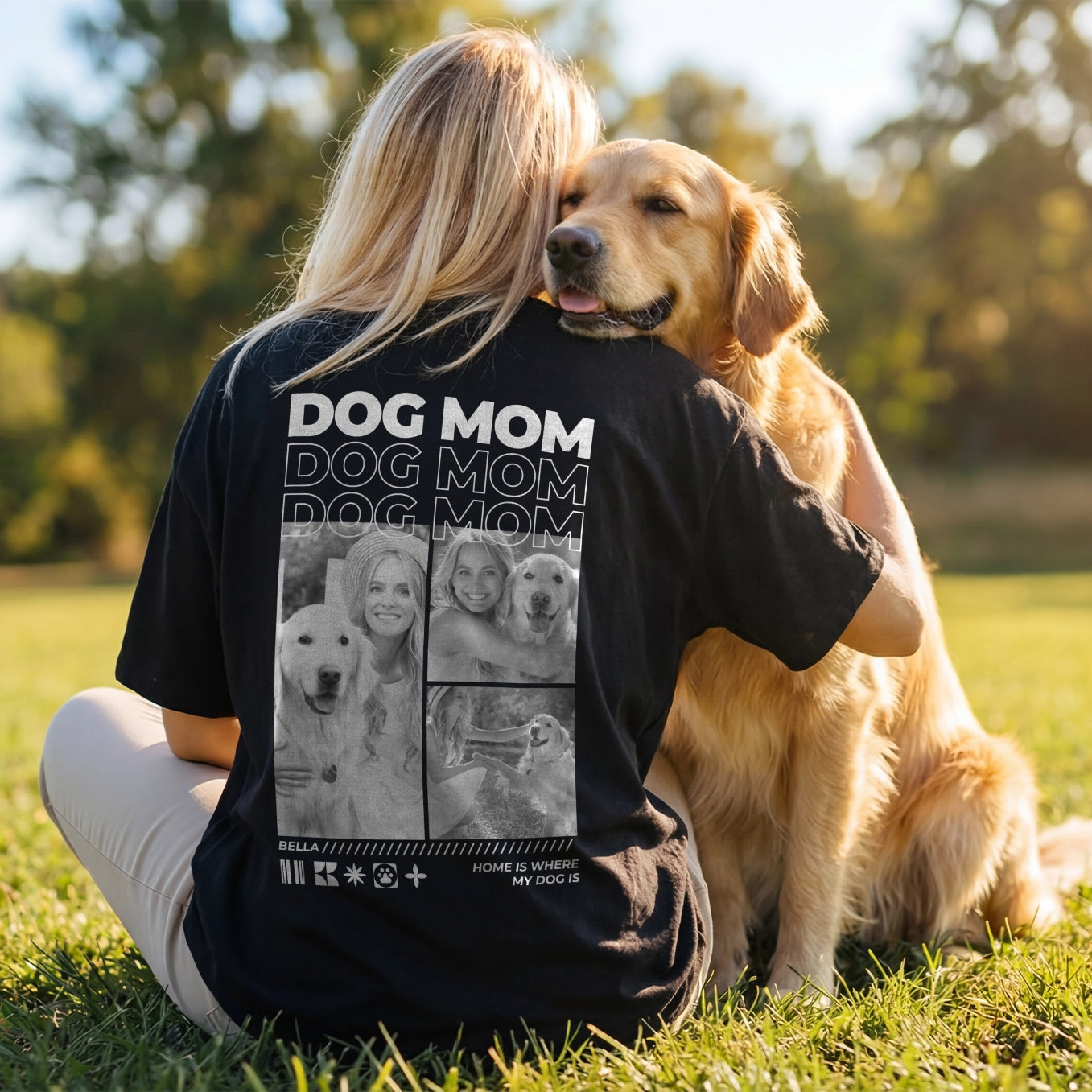 Personalisiertes Oversized T-Shirt "Dog Mom"