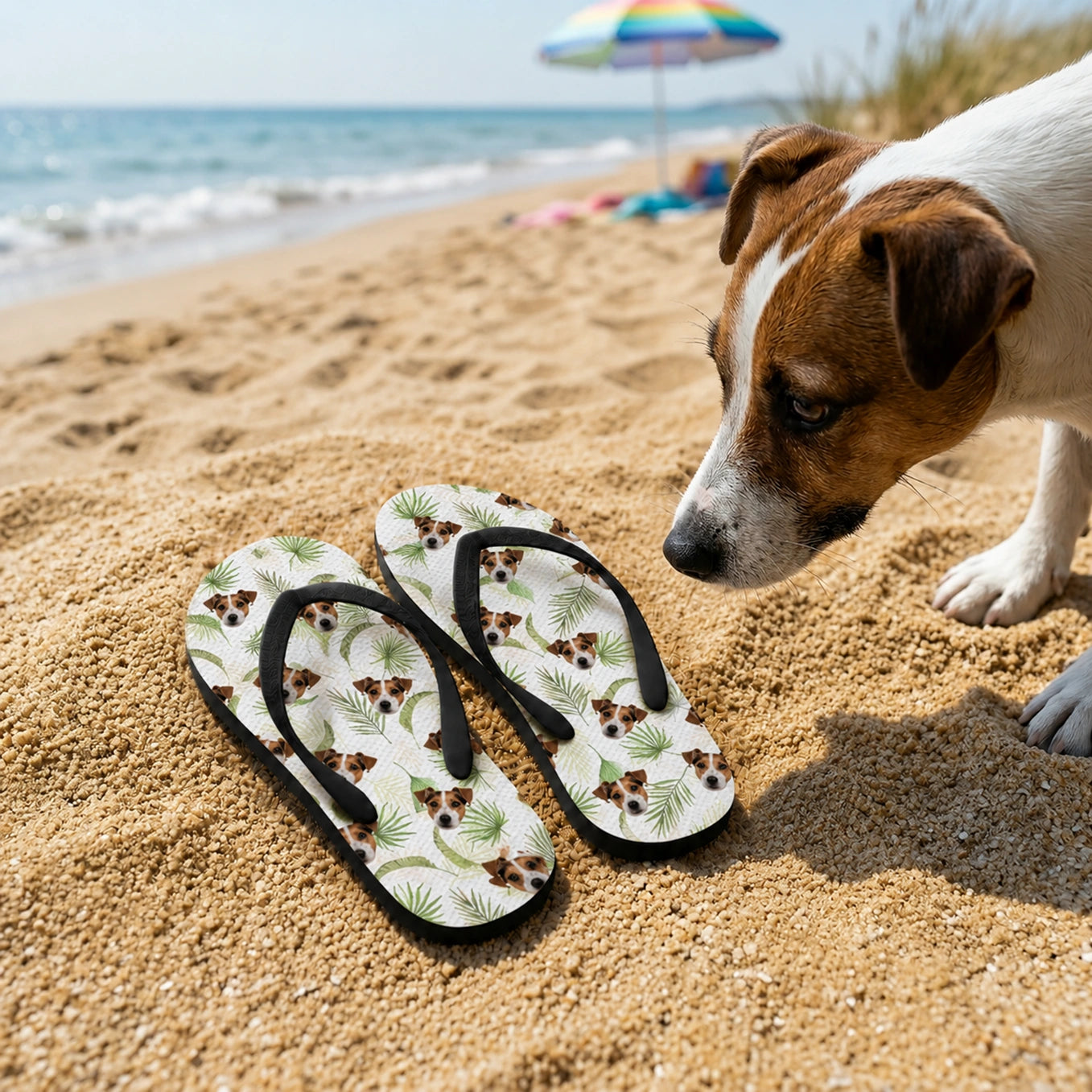 Personalisierte Flip Flops "Palmen"