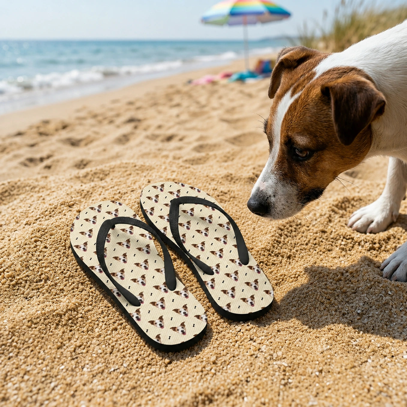 Personalisierte Flip Flops "Haustier Muster"