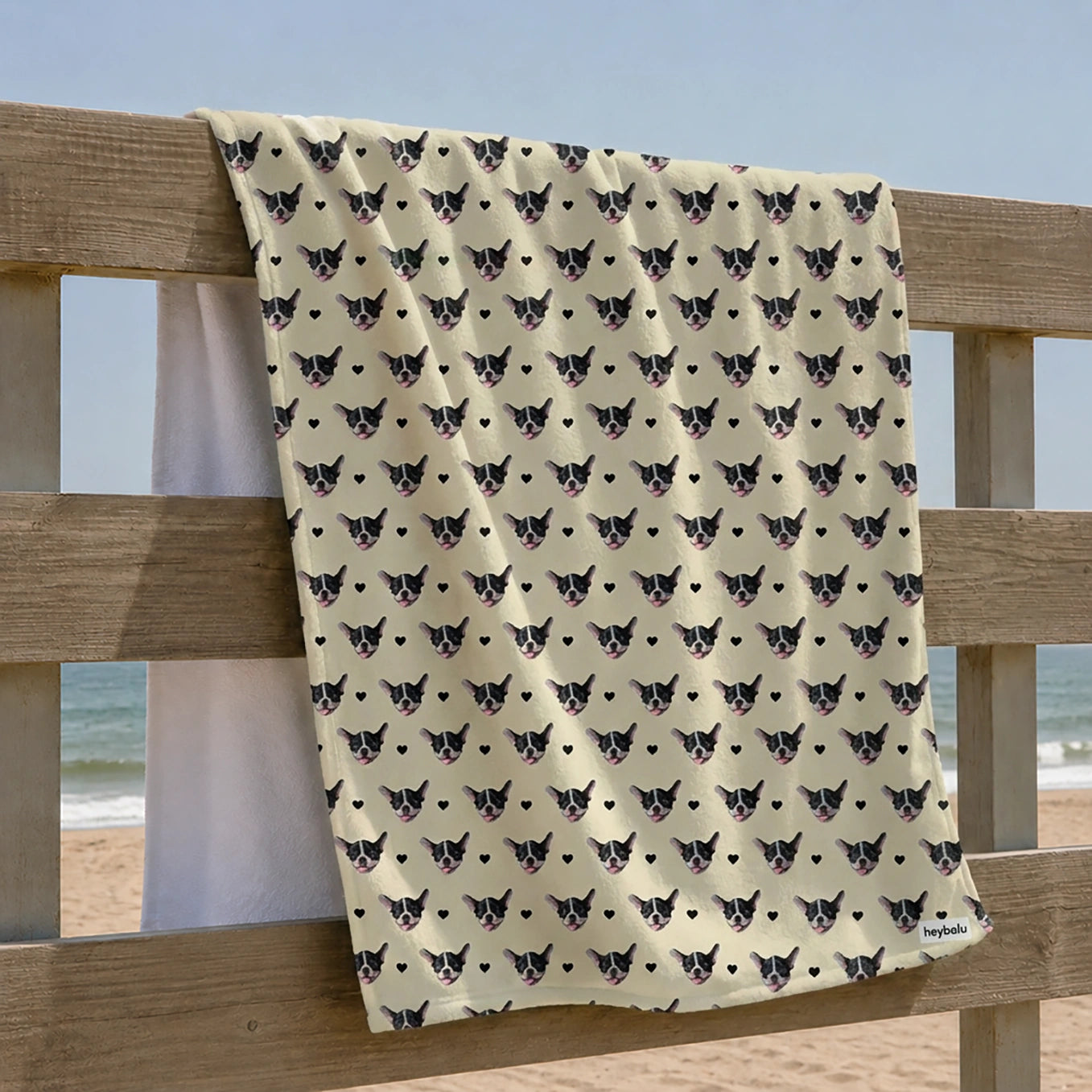Personalisiertes Badehandtuch "Haustier Muster"