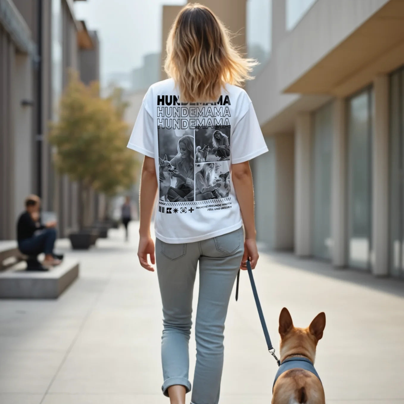 Personalisiertes Oversized T-Shirt "Dog Mom"