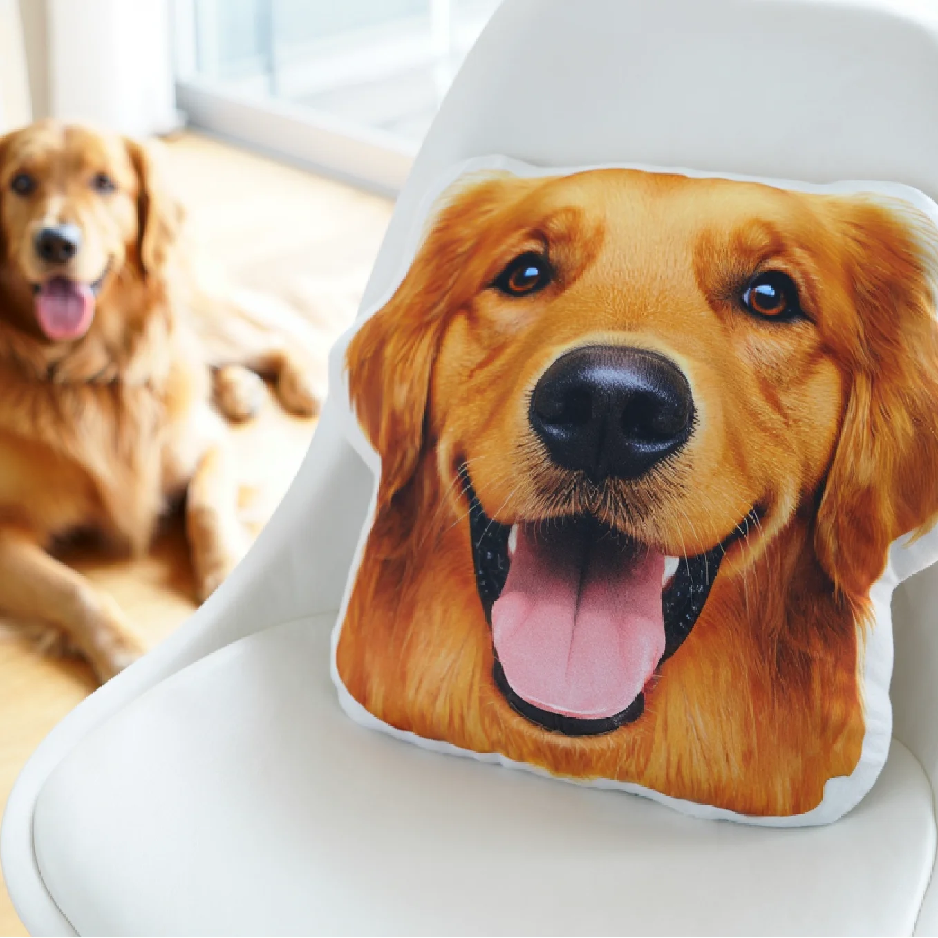 Personalisiertes 3D Dekokissen "Dein Hund"