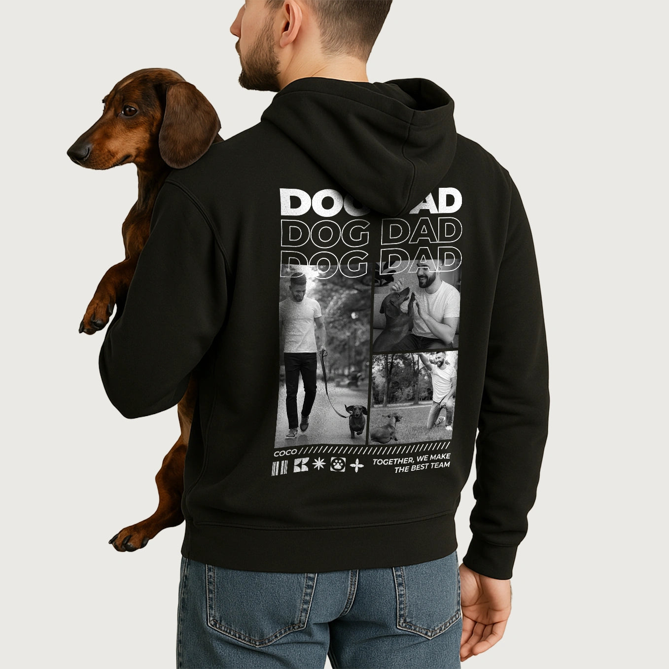 Personalisierter Hoodie "Dog Dad"