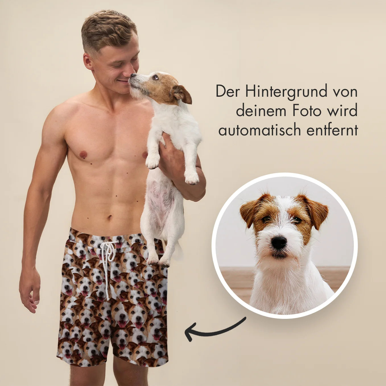 Personalisierte Badehose “Foto deines Haustiers” Hey Balu