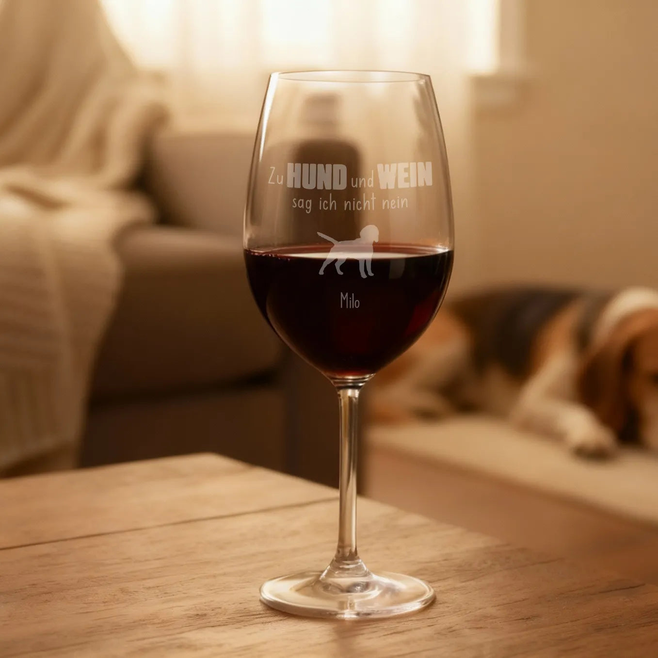 Personalisiertes XXL Weinglas “Hund und Wein”