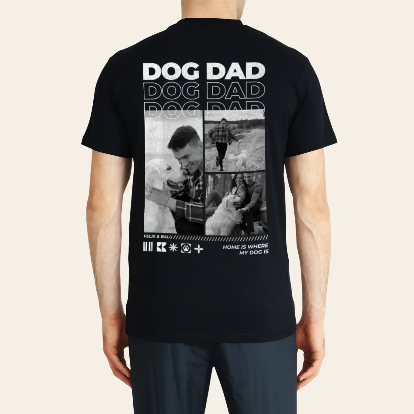 Personalisiertes Oversized T-Shirt "Dog Dad"