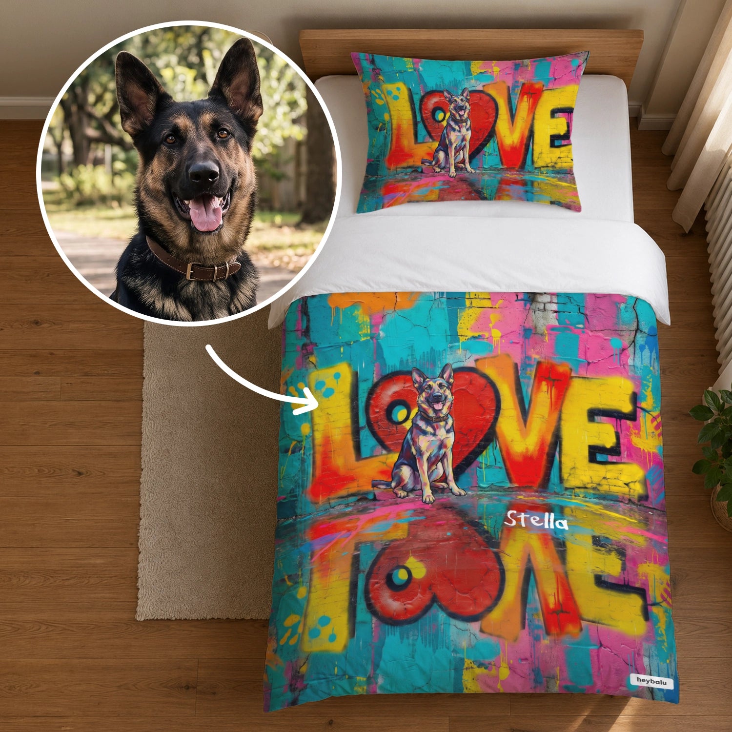 Personalisierte Bettwäsche "LOVE"