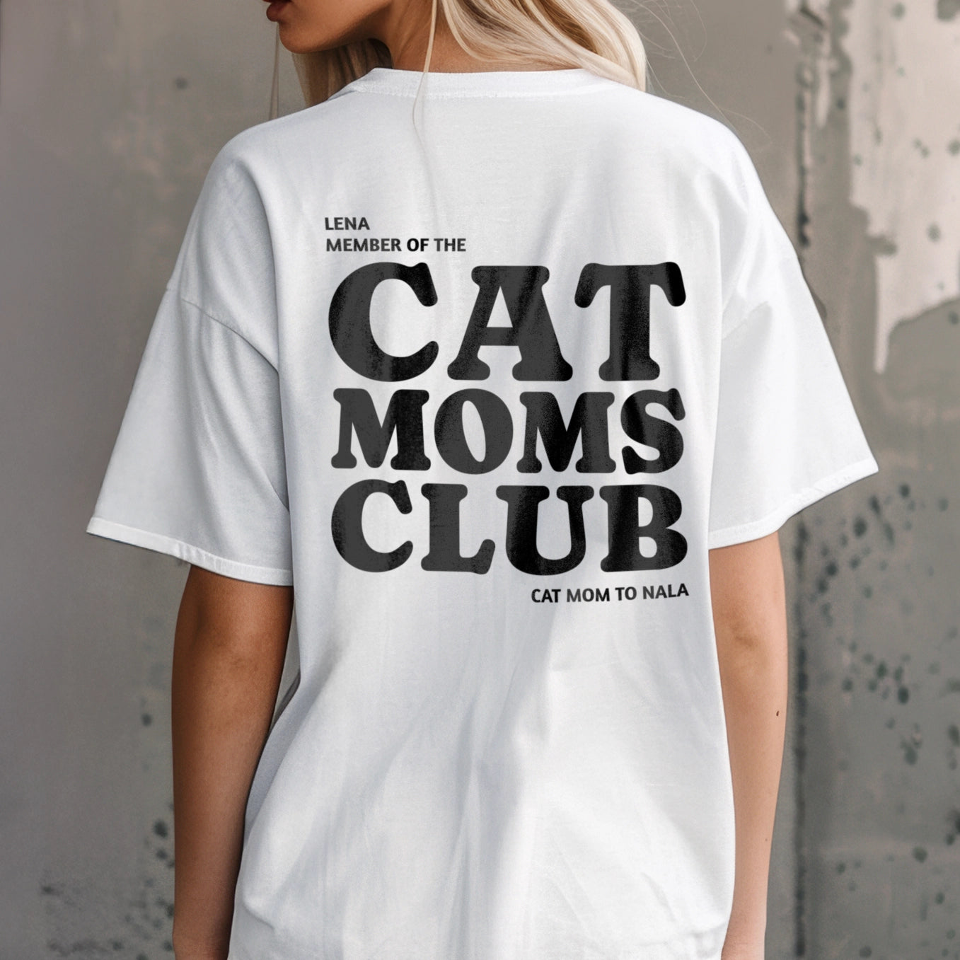 Personalisiertes T-Shirt "Cat Moms Club"