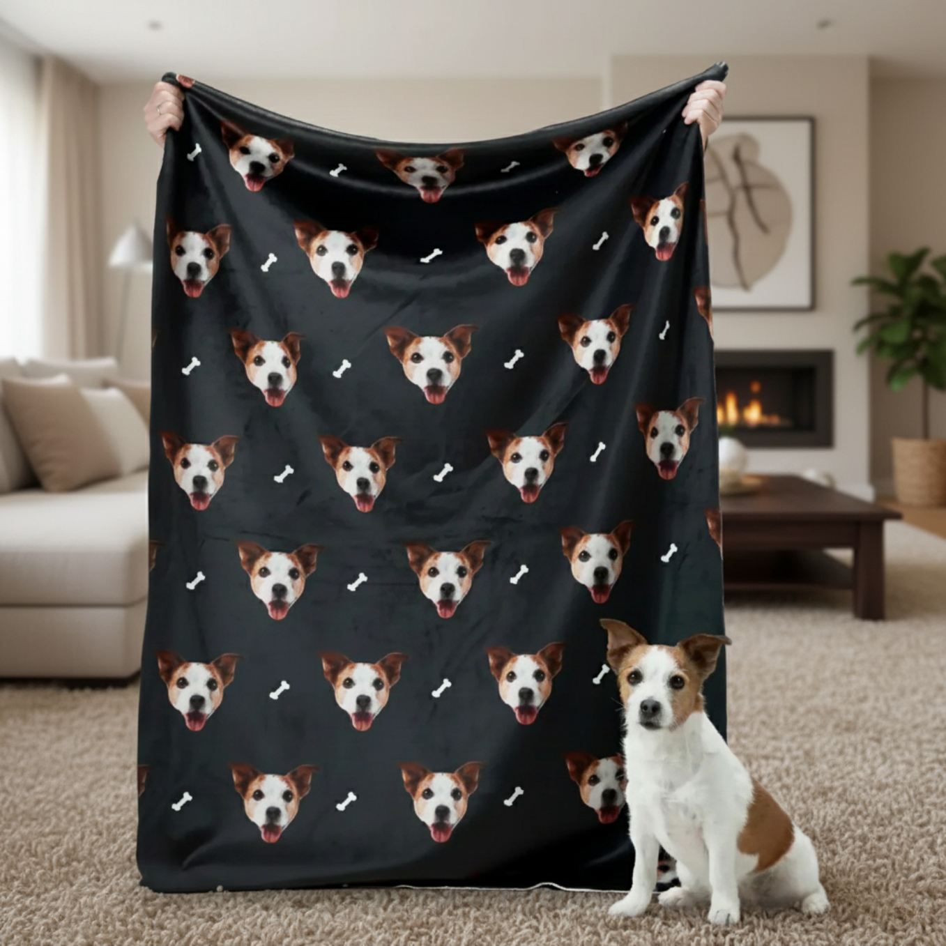 Personalisierte Decke "Haustier Foto"