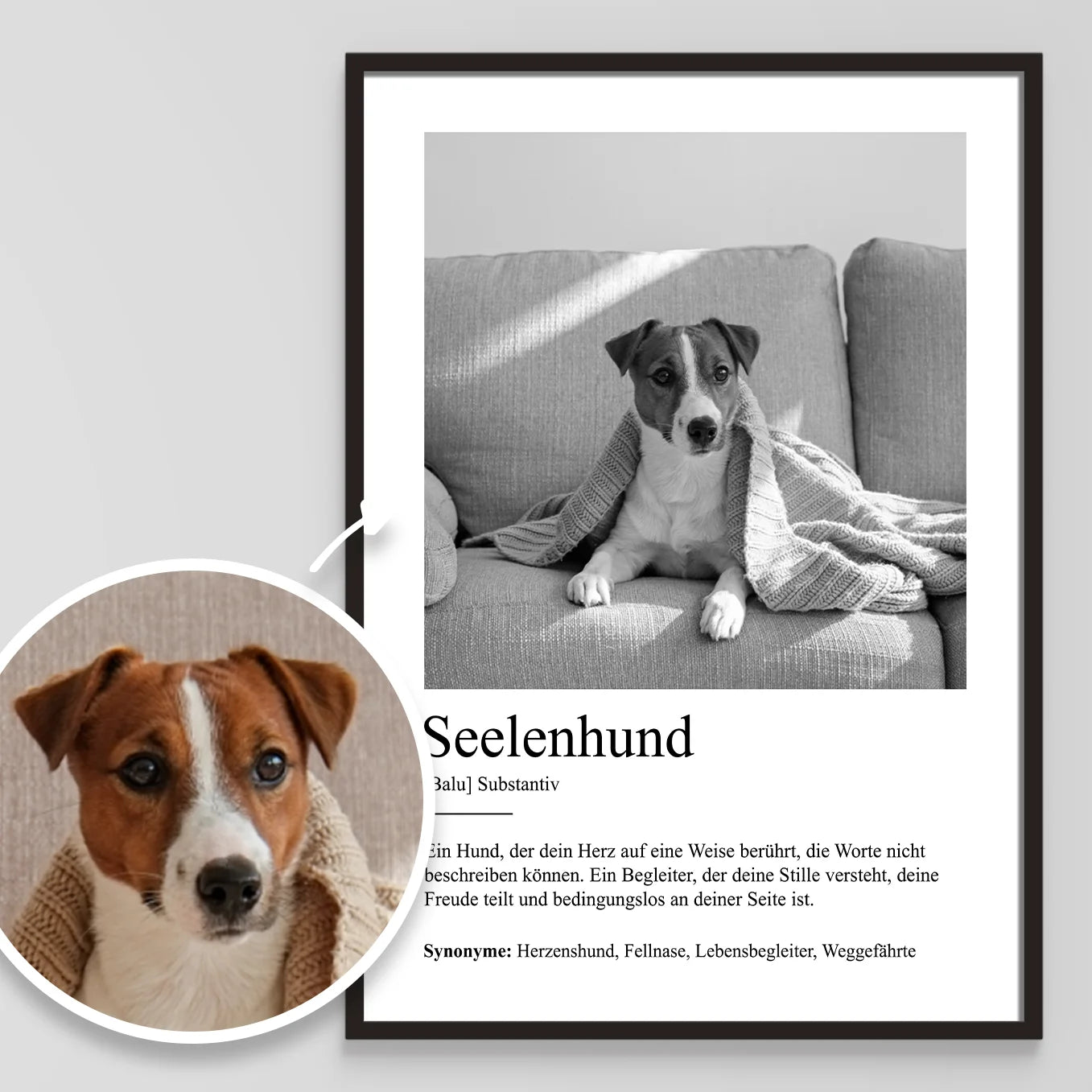 Personalisiertes Poster Definition "Seelenhund"