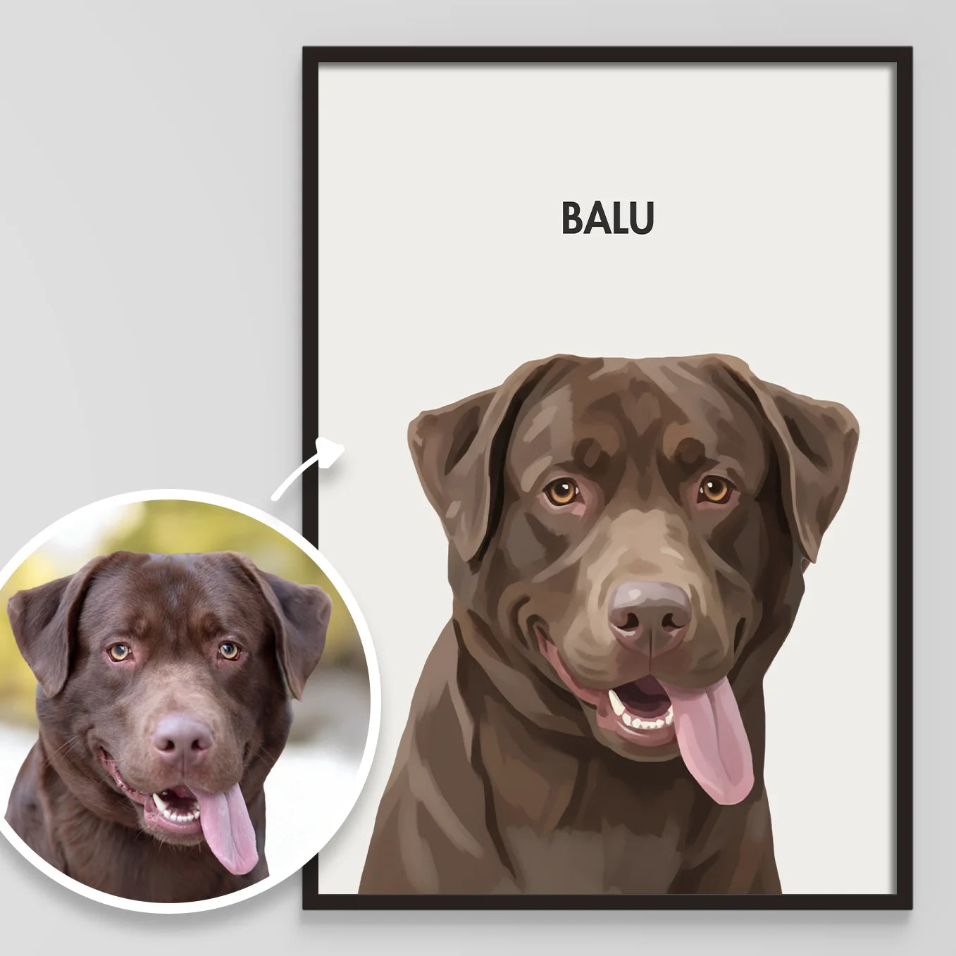 Personalisiertes Poster Hund "Gemälde"