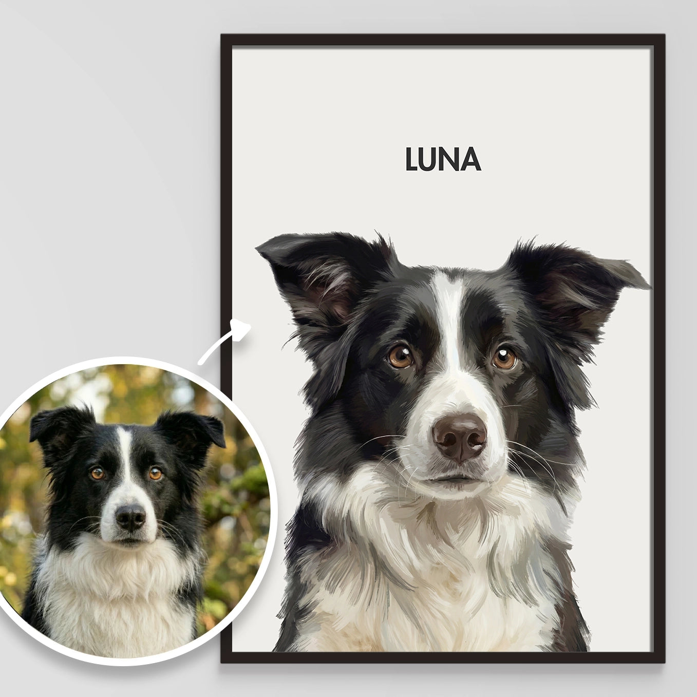Personalisiertes Poster Hund "Gemälde"