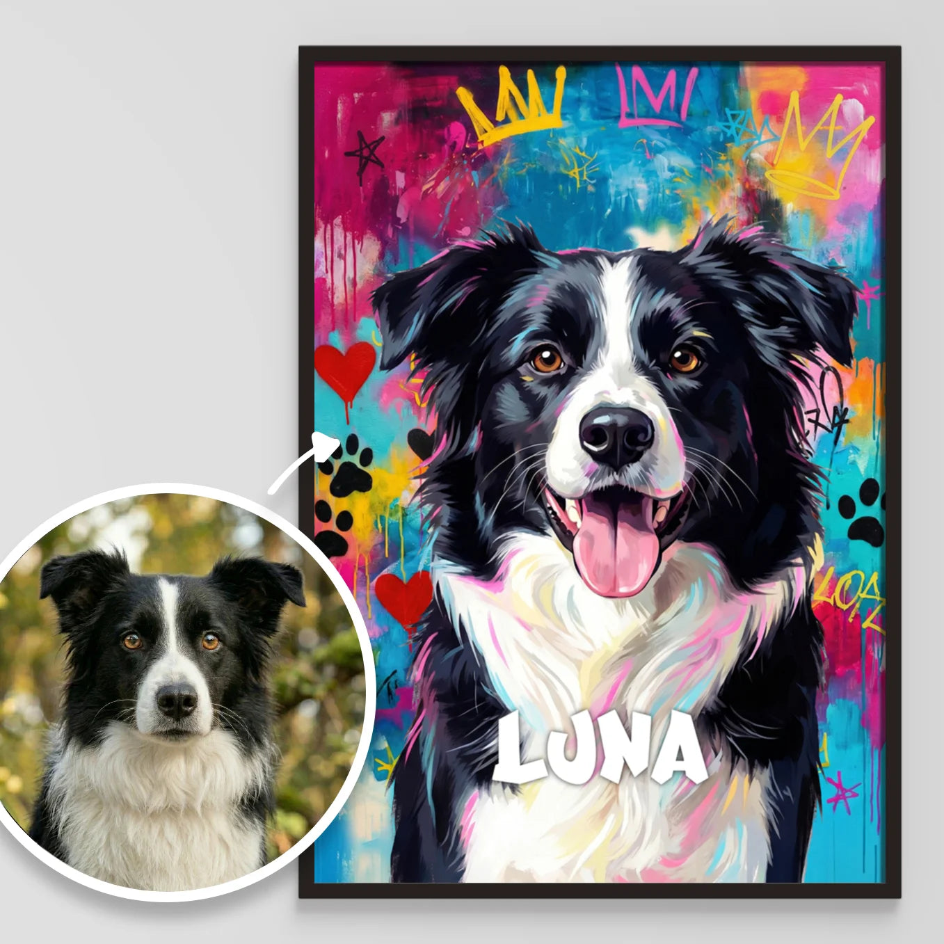 Personalisiertes Poster Haustier "Street Art"