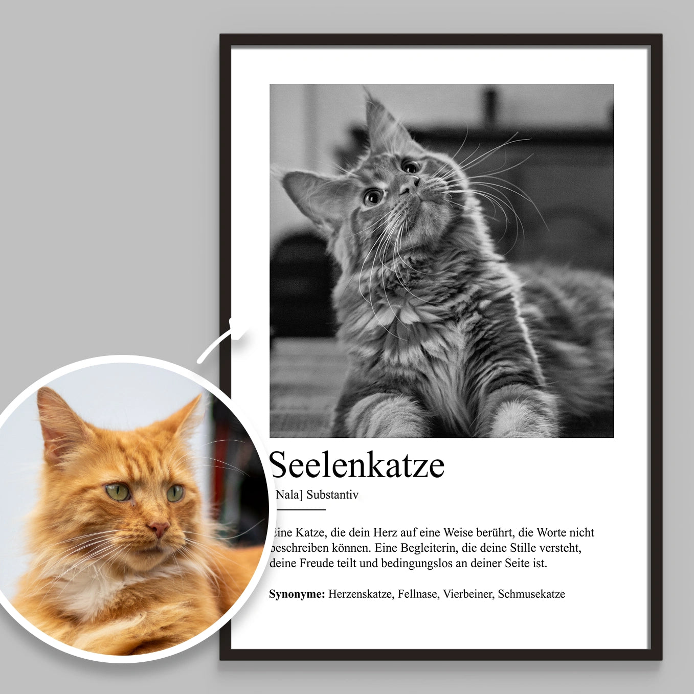 Personalisiertes Poster Definition "Seelenkatze"