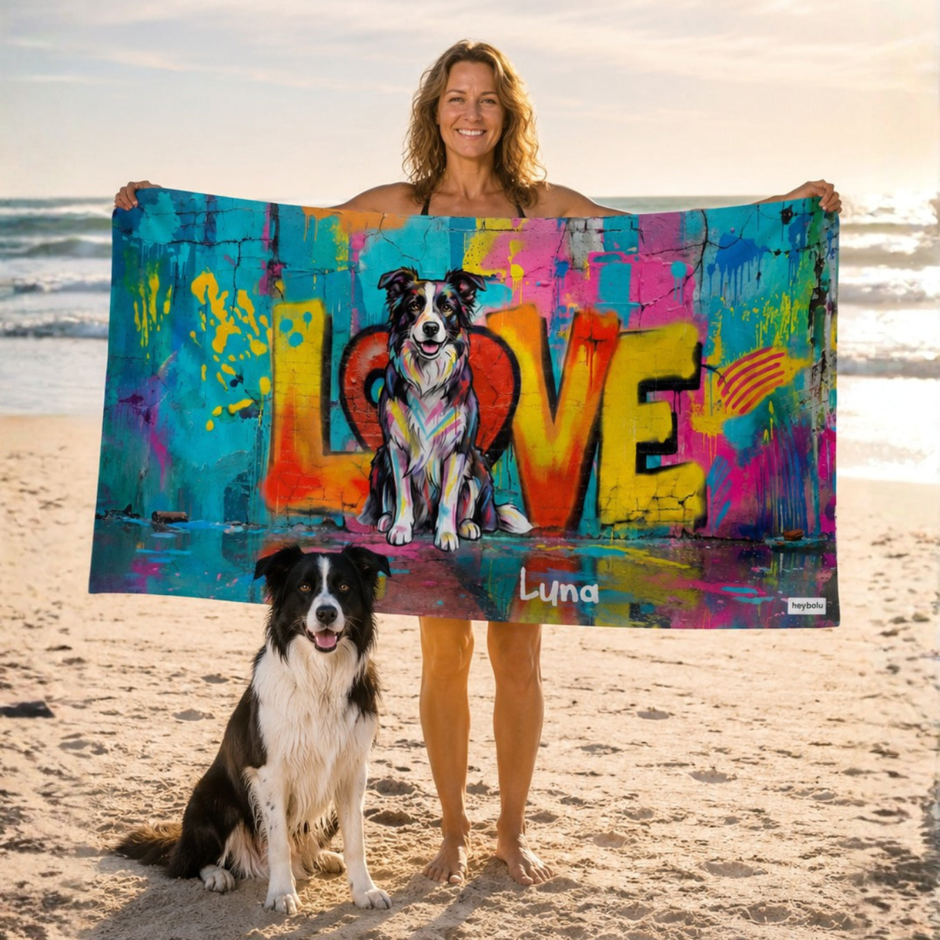 Personalisiertes Badetuch "Love"