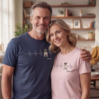 Personalisiertes T-Shirt ''Herzschlag Haustier''