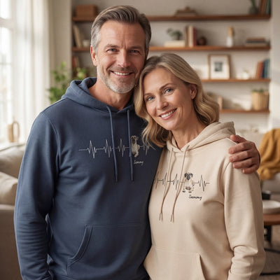 Personalisierter Hoodie ''Herzschlag Haustier''