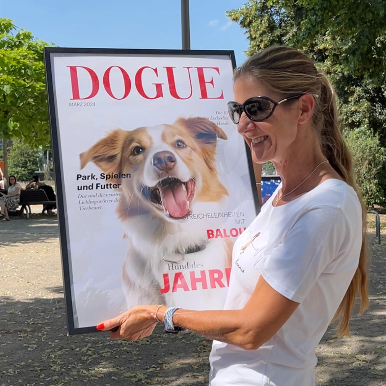 Personalisiertes Poster Hundemagazin "DOGUE" Hey Balu