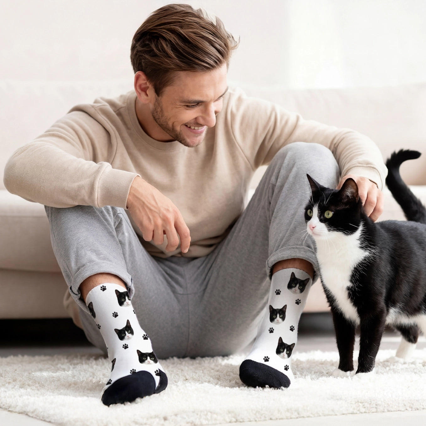 Personalisierte Socken mit deiner Katze