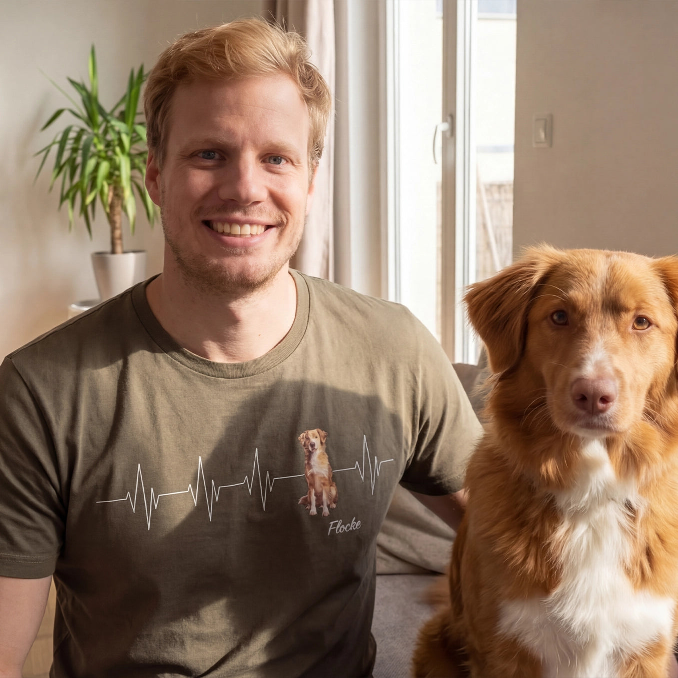 Personalisiertes T-Shirt ''Herzschlag Haustier''