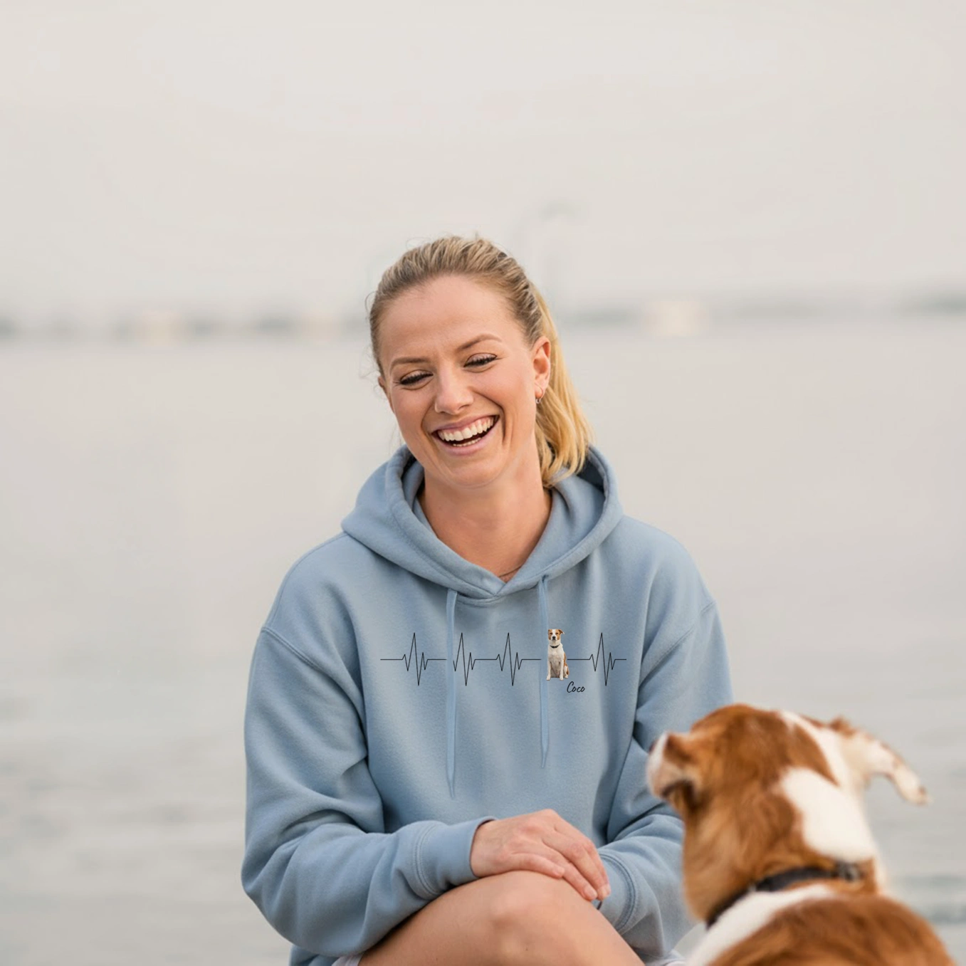 Personalisierter Hoodie ''Herzschlag Haustier''