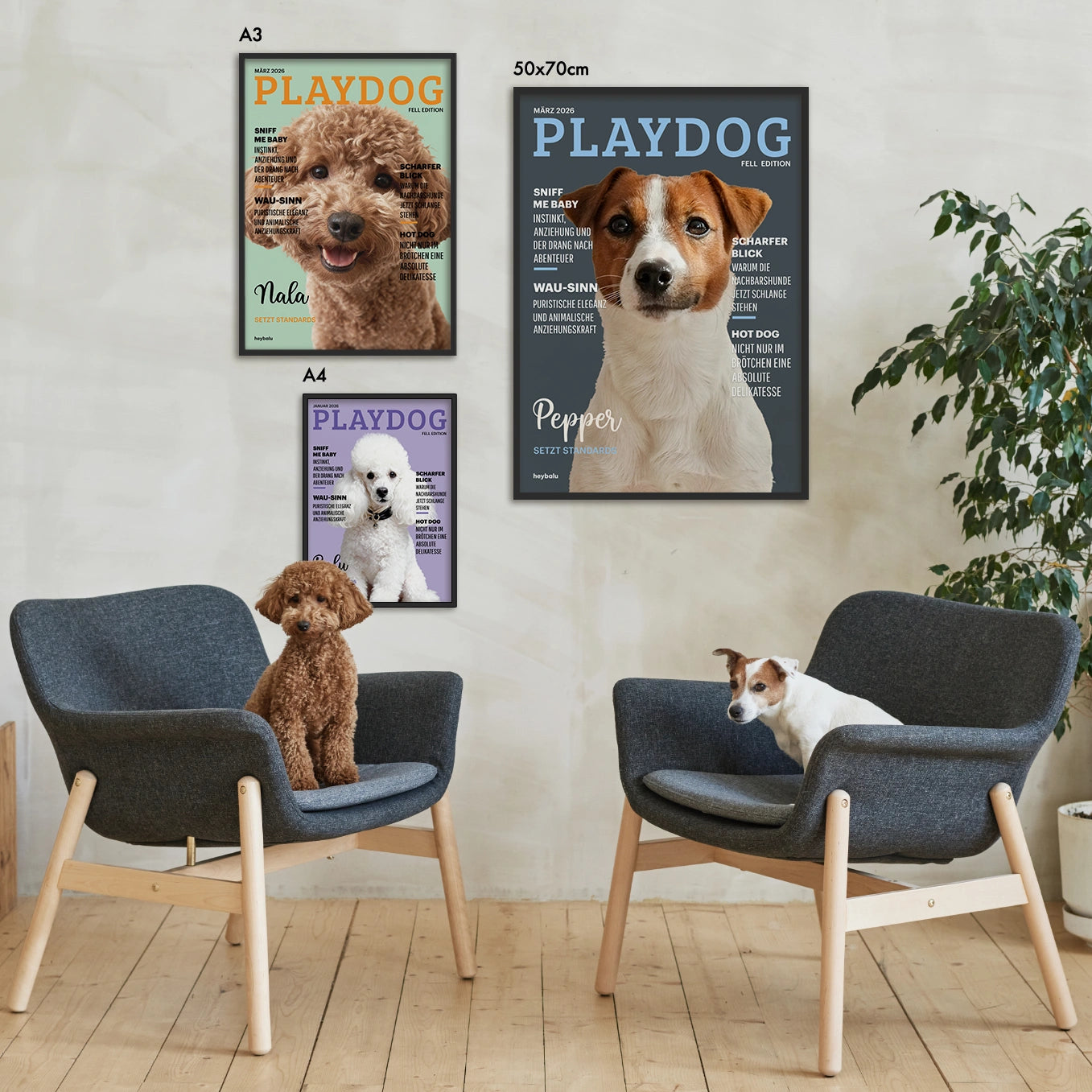 Personalisiertes Poster Hundemagazin "Playdog"