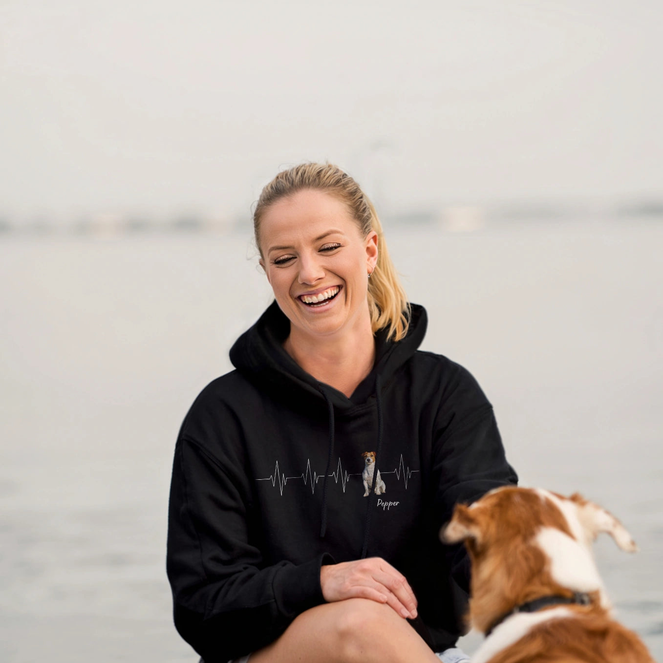 Personalisierter Hoodie ''Herzschlag Haustier''