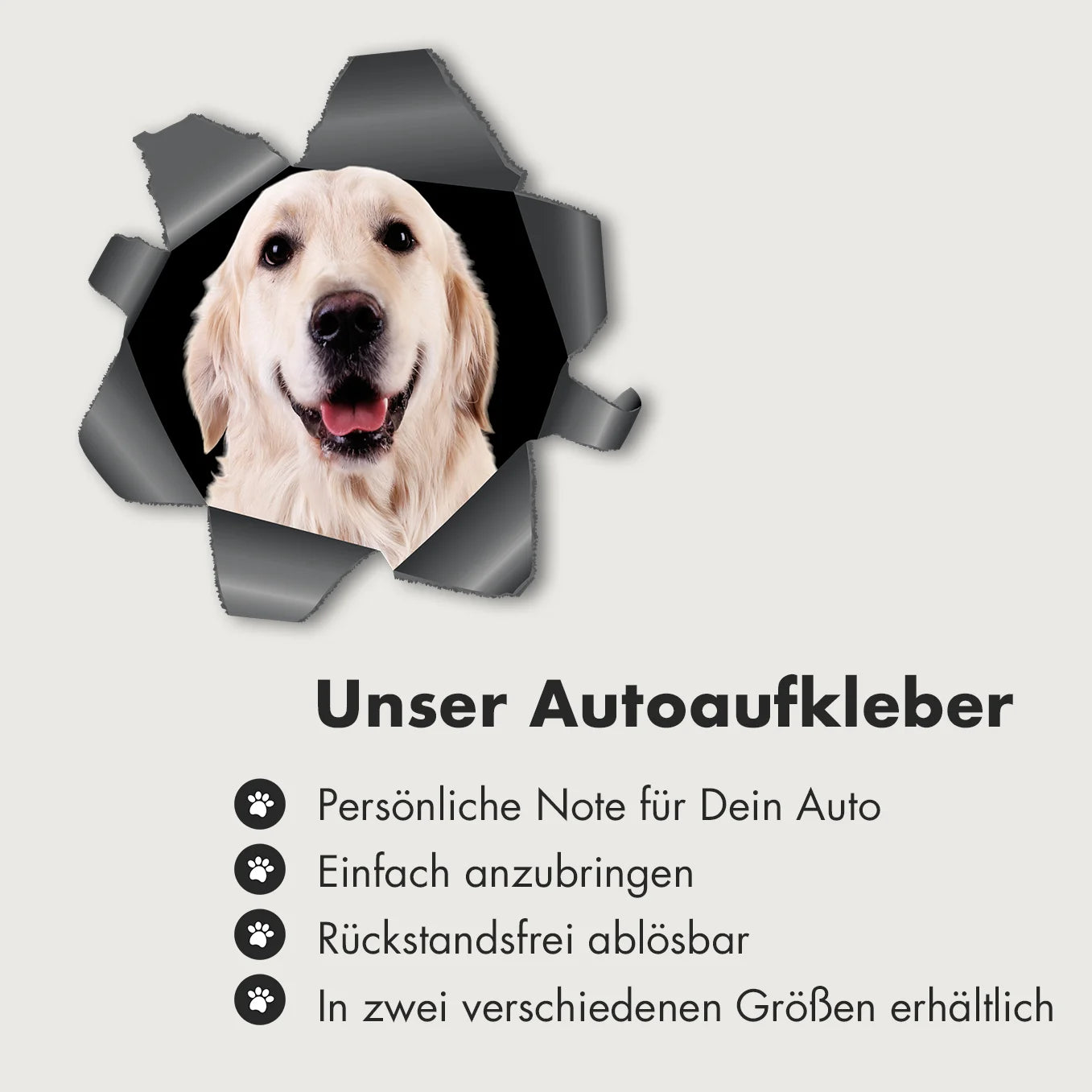 Individueller Autoaufkleber – Spähendes Foto