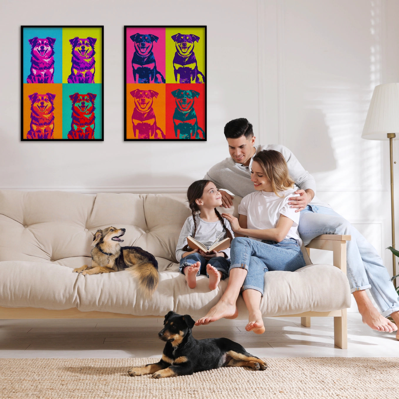 Personalisiertes Poster "Hund als Pop Art"