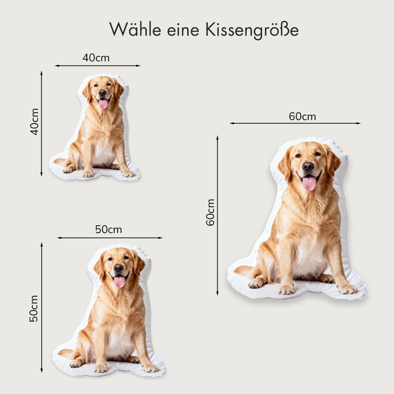 Personalisiertes 3D Dekokissen "Hund"