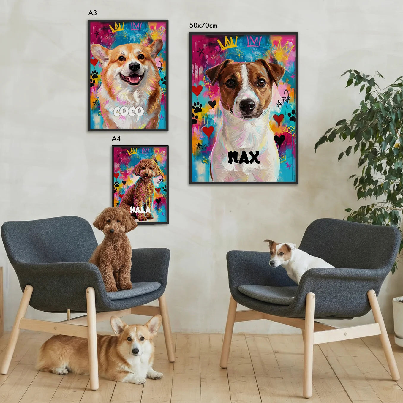 Personalisiertes Poster Haustier "Street Art"