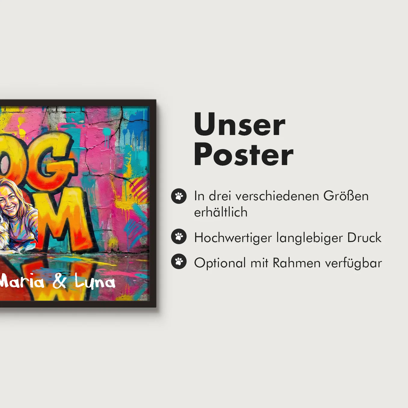 Personalisiertes Poster "Dog Mom LOVE"