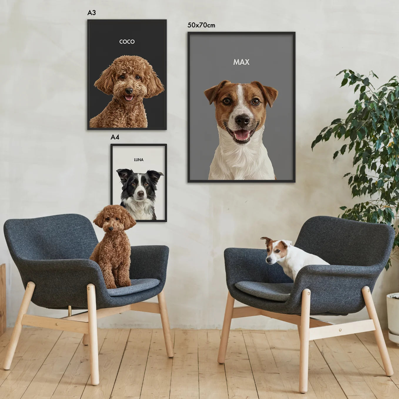 Personalisiertes Poster Hund "Gemälde"