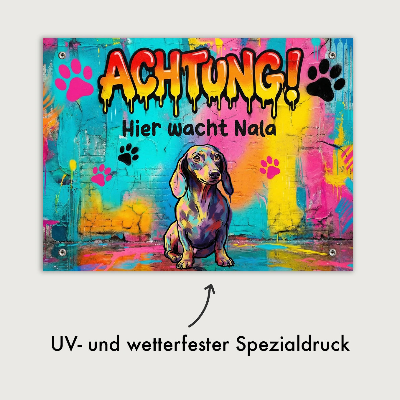 Personalisiertes Türschild "Graffiti"