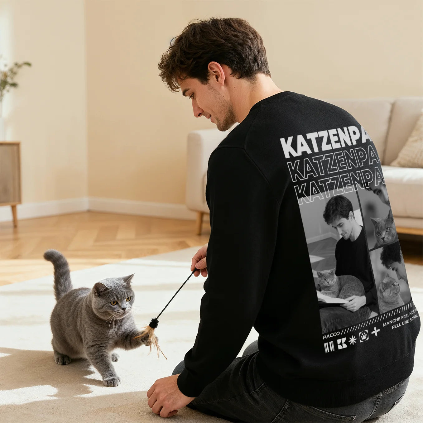 Personalisierter Sweater "Cat Dad"
