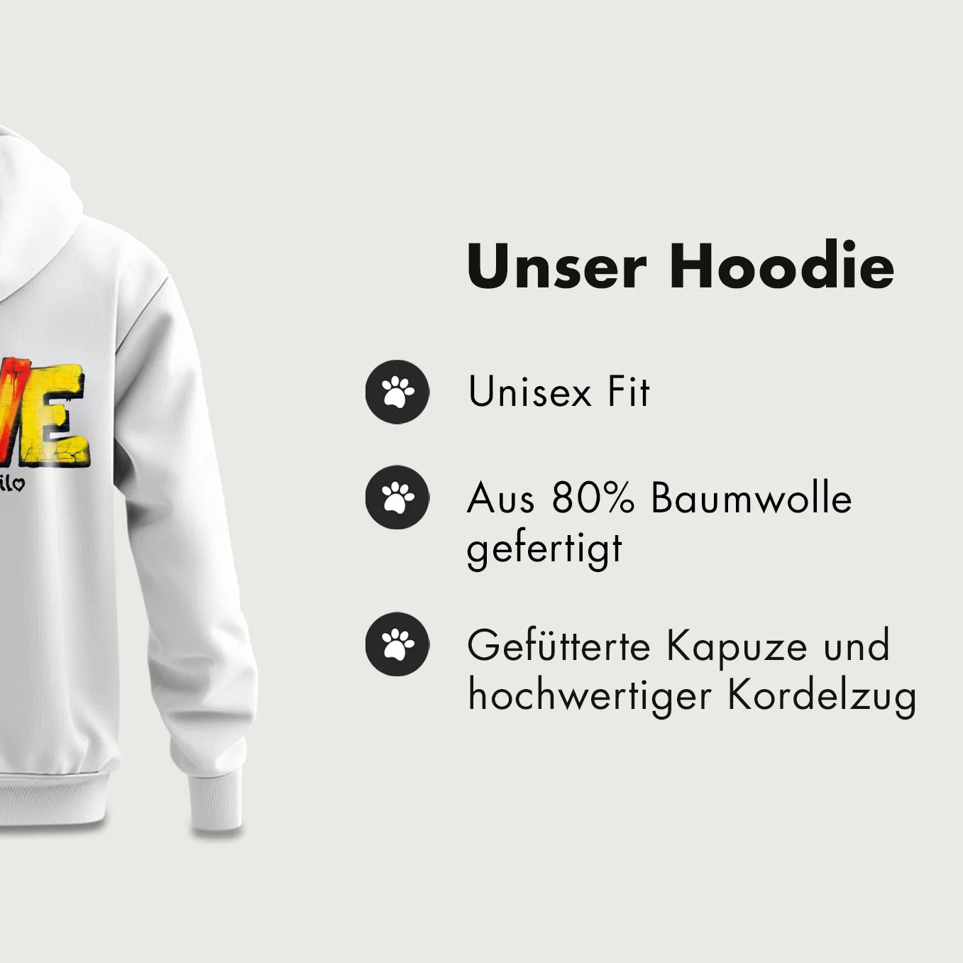 Personalisierter Haustier-Hoodie "LOVE"