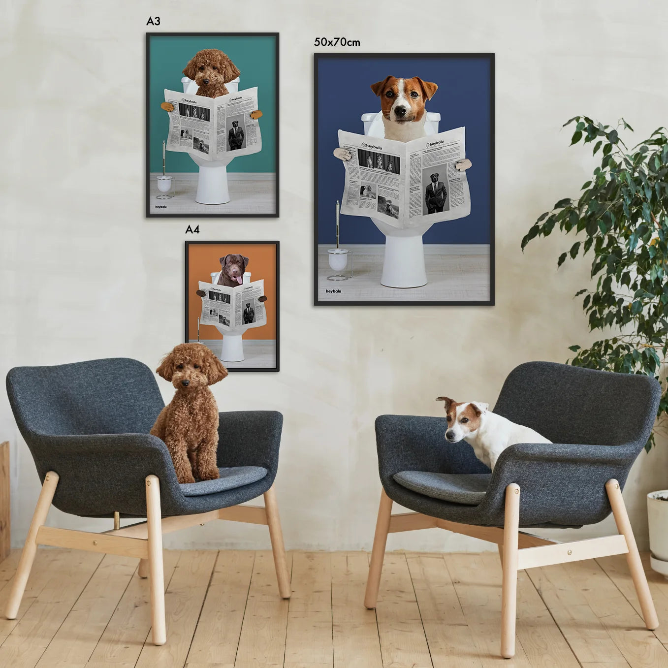 Personalisiertes Poster Hund "Wichtige Sitzung"