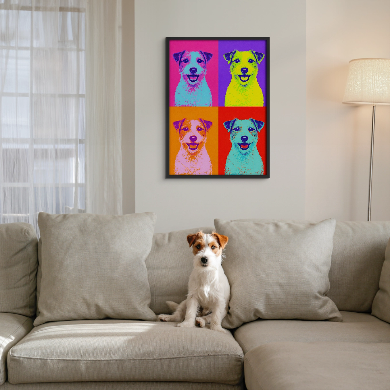 Personalisiertes Poster "Hund als Pop Art"